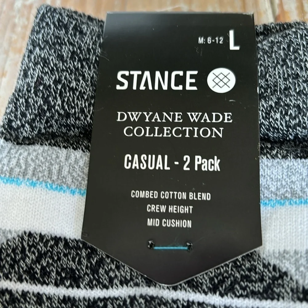 STANCE × WADE Men's Striped Lariet Crew Socks - L new